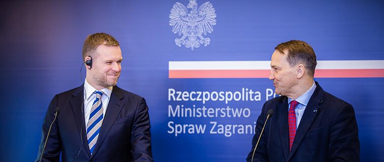 Gabrielius Landsbergis i Radosław Sikorski