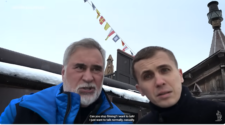 Meladzė ir tyrimą atlikęs Ukarinos žurnalistas Mykhailo Tkach