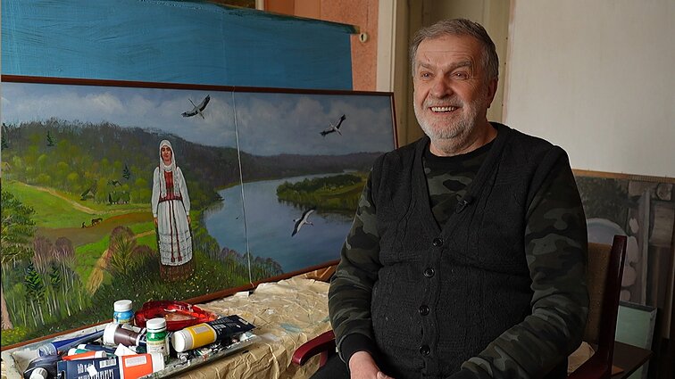 Po ilgos petraukos vėl tapybos malonumą pajutęs Raimondas Šalaševičius kūrinių neparduoda: pinigai manęs nedomina