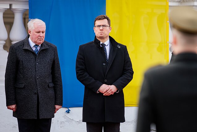 Ceremonia wymiany ministrów obrony kraju