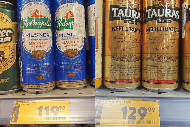 Alus Rusijos parduotuvėse