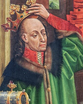 Lietuvos didysis kunigaikštis ir Lenkijos karalius Jogaila. Jogailos karūnacija; tapyta apie 1475–1480 m. Lietuvos didysis kunigaikštis ir Lenkijos karalius Jogaila. Jogailos karūnacija; tapyta apie 1475–1480 m.
