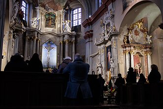 Service at a church (associative image)