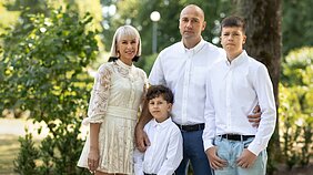 Modestas Bakaitis su šeima Modestas Bakaitis su šeima