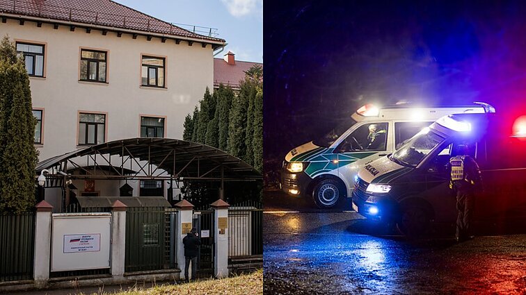 Vilniuje Molotovo kokteiliais apmėtyta Rusijos ambasada