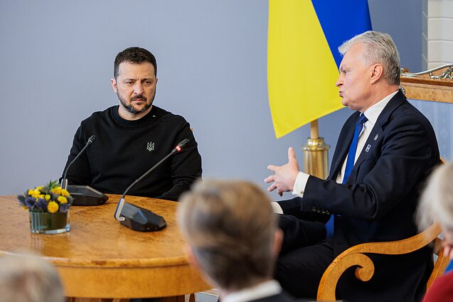 Wołodymyr Zełenski i Gitanas Nausėda Wołodymyr Zełenski i Gitanas Nausėda