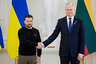 Volodymyras Zelenskis ir Gitanas Nausėda Volodymyras Zelenskis ir Gitanas Nausėda