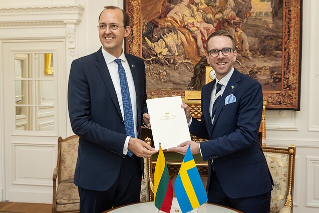 Marius Skuodis ir Švedijos infrastruktūros ministras Andreasas Carlsonas Marius Skuodis ir Švedijos infrastruktūros ministras Andreasas Carlsonas