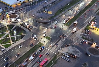 Skrzyżowanie przy targu Gariunai