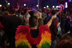 Eurovision fans at the grand final in May 2023