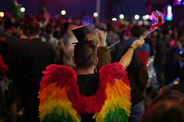 Eurovision fans at the grand final in May 2023