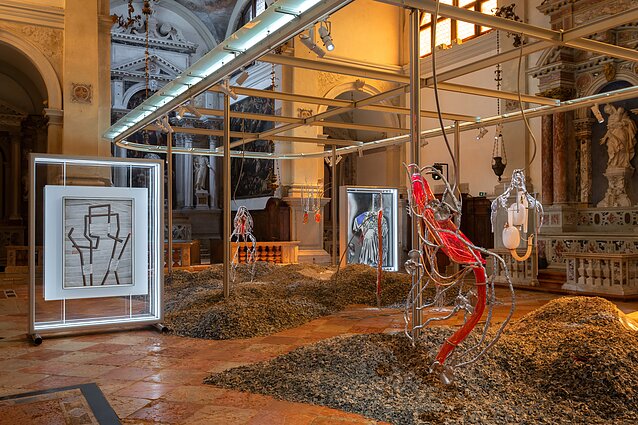 Lietuvos nacionalinis paviljonas Venecijos šiuolaikinio meno bienalėje. „Pakui Hardware“ ir Marijos Teresės Rožanskaitės paroda „Uždegimas“, 2024