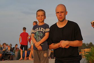 Vidas Bareikis su sūnumi Adu
