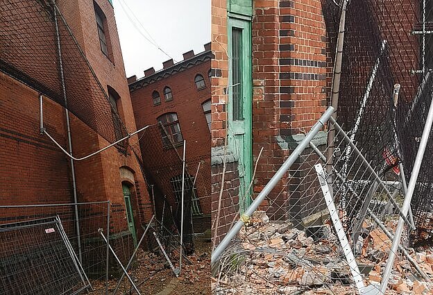 Klaipėdos centrinis paštas trupa vos papūtus vėjui, bet remontus ketinama pradėti kitąmet