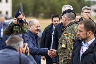 Lithuanian President Gitanas Nausėda meets German Chancellor Olaf Scholz, May 6, 2024.