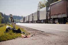 Šiukšlės ir eilės Baltarusijos pasienyje