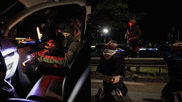Stabdytuose automobiliuose – ginklai ir narkotikai: komendanto valandos užkulisiai