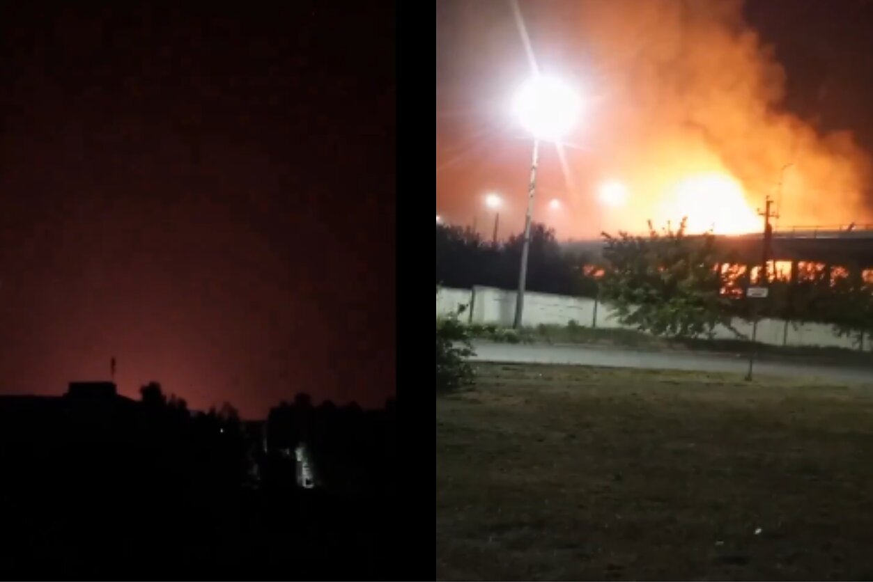 Okupuotos Luhansko srities mieste pranešta apie sprogimus naftos bazėje