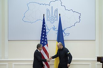 Antony Blinkenas lankosi Ukrainoje