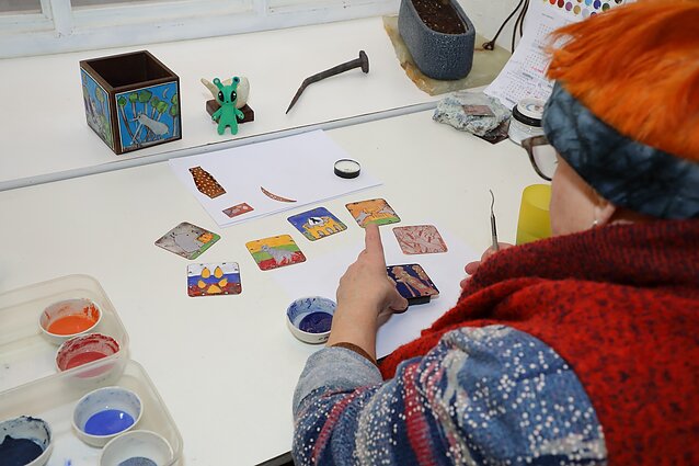 Marytė Dominaitė savo studijoje Marytė Dominaitė savo studijoje