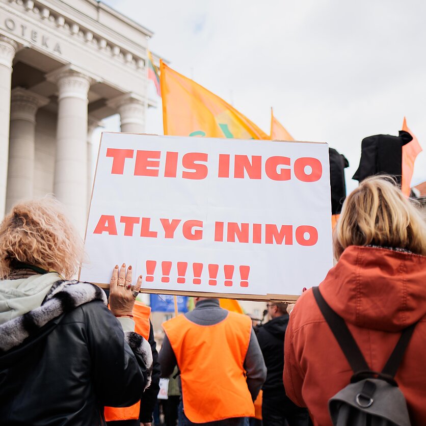 E. Blažio / LRT nuotr., Profesinių sąjungų protestas Vilniuje