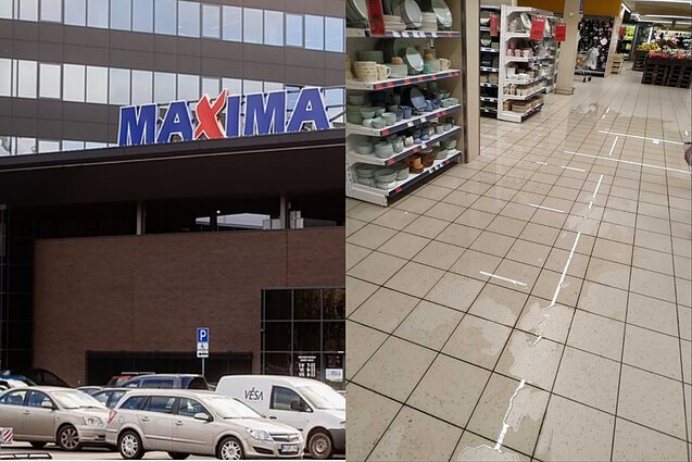 „Maxima“ (asociatyvi) / Prekybos tinklo parduotuvę užliejo vanduo