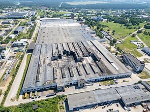 Sutvarkytos padangų atliekos „Ekologistika“ gaisro vietoje Alytuje 