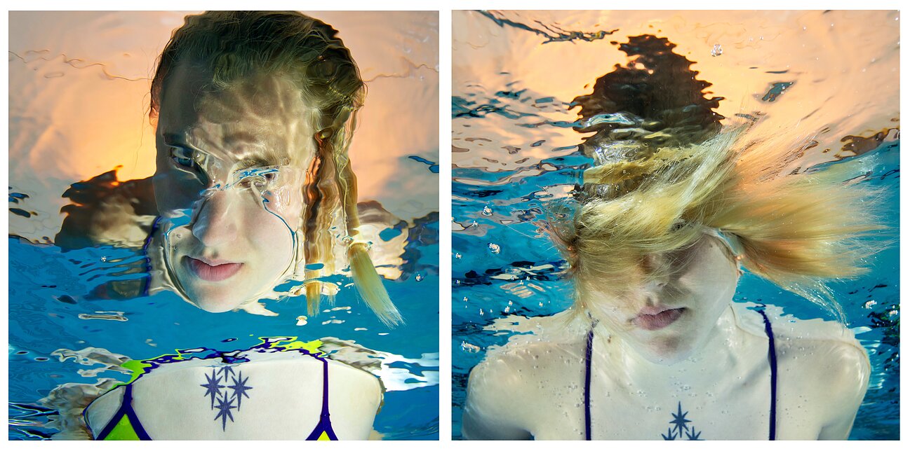 Fotomenininkės Ritos Stankevičiūtės ciklo „Aqueous“ naujosios fotografijos. Rūta Meilutytė
