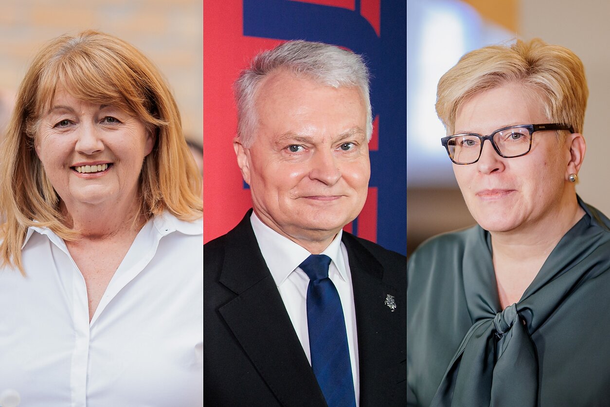 Vilija Blinkevičiūtė, Gitanas Nausėda, Ingrida Šimonytė. LRT.lt fotokoliažas Vilija Blinkevičiūtė, Gitanas Nausėda, Ingrida Šimonytė. LRT.lt fotokoliažas