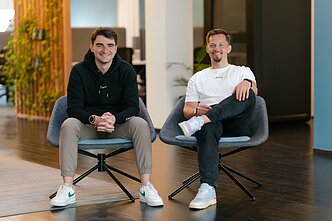 Startuolio įkūrėjai Nikita Pajanokas ir Povilas Gudžius