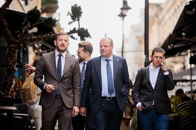 Saulius Skvernelis ir Virginijus Sinkevičius Saulius Skvernelis ir Virginijus Sinkevičius