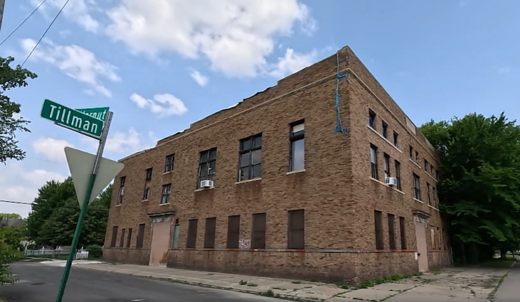 Buvę Detroito lietuvių kultūros namai, dabar apleisti