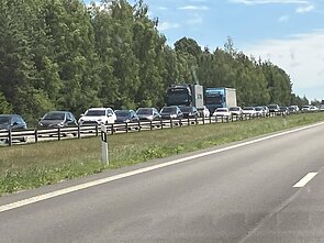 Spūstys automagistralėje prie Kauno