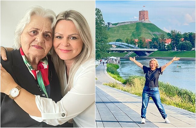 Orinta su mama / Akimirka iš viešnagės Vilniuje