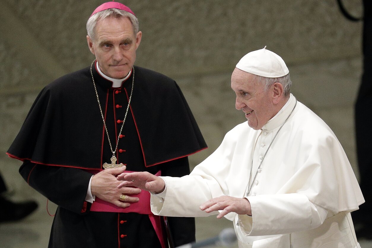 Georg Ganswein and Pope Francis Georg Ganswein and Pope Francis