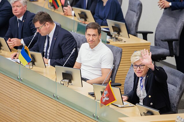 Ministers Laurynas Kasčiūnas, Dainius Kreivys, Ingrida Šimonytė