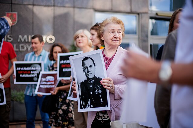 Pro-Škirpa demonstration in Vilnius, 2024.