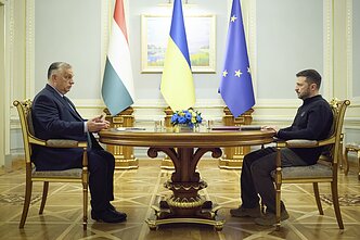Viktoras Orbanas ir Volodymyras Zelenskis