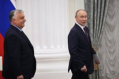 Виктор Орбан и Владимир Путин Виктор Орбан и Владимир Путин