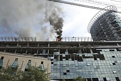 Rusijos atakos suniokota Kyjivo vaikų ligoninė