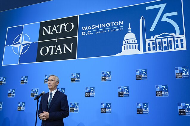 Jensas Stoltenbergas NATO viršūnių susitikime Vašingtone