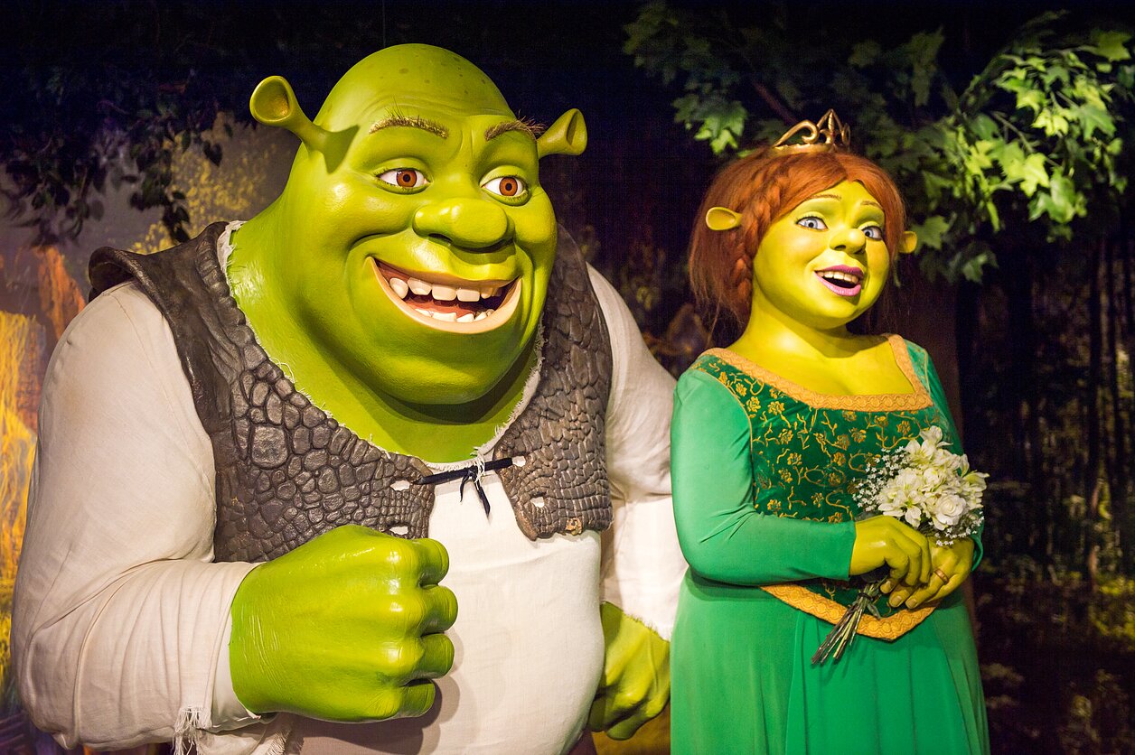 Shrek and Fiona.