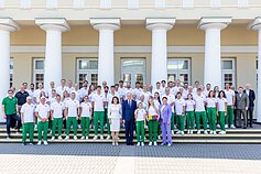 Ceremony for Olympic athletes at the presidential palace