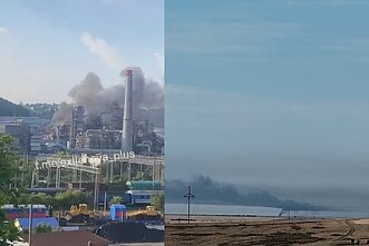 Ukrainiečių smūgis rusų naftos perdirbimo gamyklai Tuapsėje