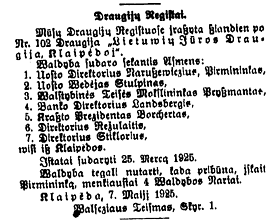 „Lietuwos Keleiwis“, 1925 m. gegužės 9 d.