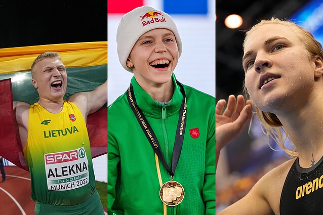 Mykolas Alekna, Dominika Banevič and Rūta Meilutytė