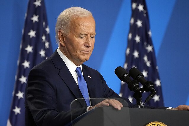 Į JAV kreipęsis Bidenas pirmą kartą paaiškino sprendimą trauktis: savo šalį myliu labiau
