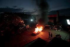„8 Kambario“ vaizdo klipo filmavimo akimirka „8 Kambario“ vaizdo klipo filmavimo akimirka