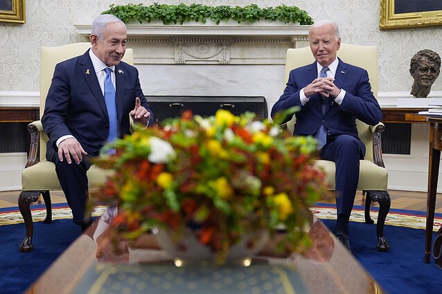 Benjaminas Netanyahu ir Joe Bidenas