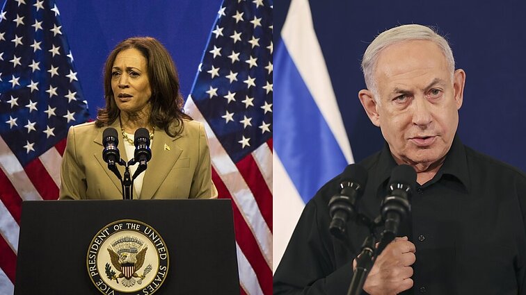 „Palestiniečių kančios Gazoje turi baigtis“: Harris tonas Izraeliui griežtesnis nei Bideno